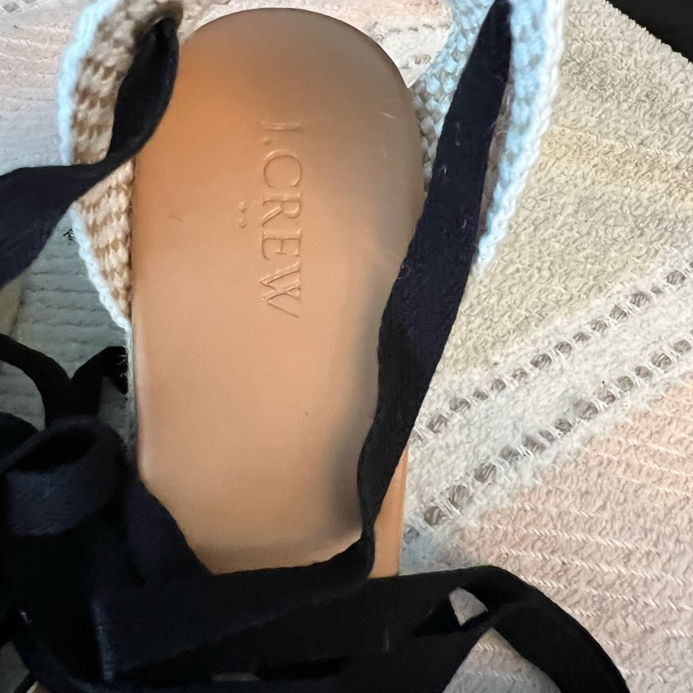 New Espadrille ssandqls anky wrap wedges J.Crew 9 1/2, black. - Picture 5 of 5